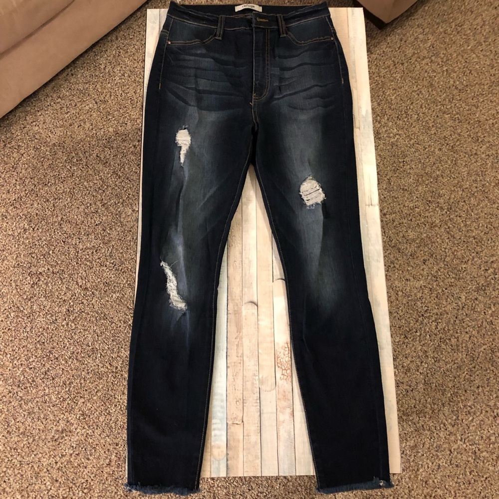 Refuge High Waist Destroyed ripped skinny jeans 6